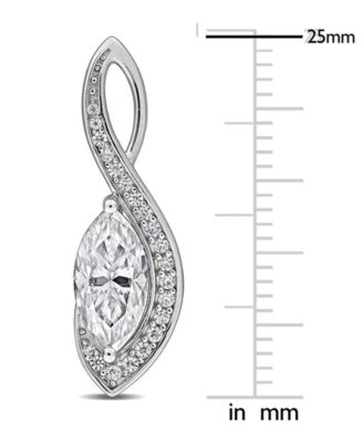 Moissanite (2-1/5 ct. t.w.) Drop Earrings in Sterling Silver