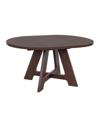 Farmhouse Extendable Round Dining Table Set for 4 with Removable Leaf and Chairs