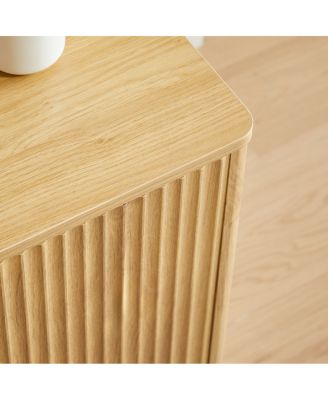  31.5" Modern Wavy Sideboard Cabinet with Curved Design, 2 Doors.