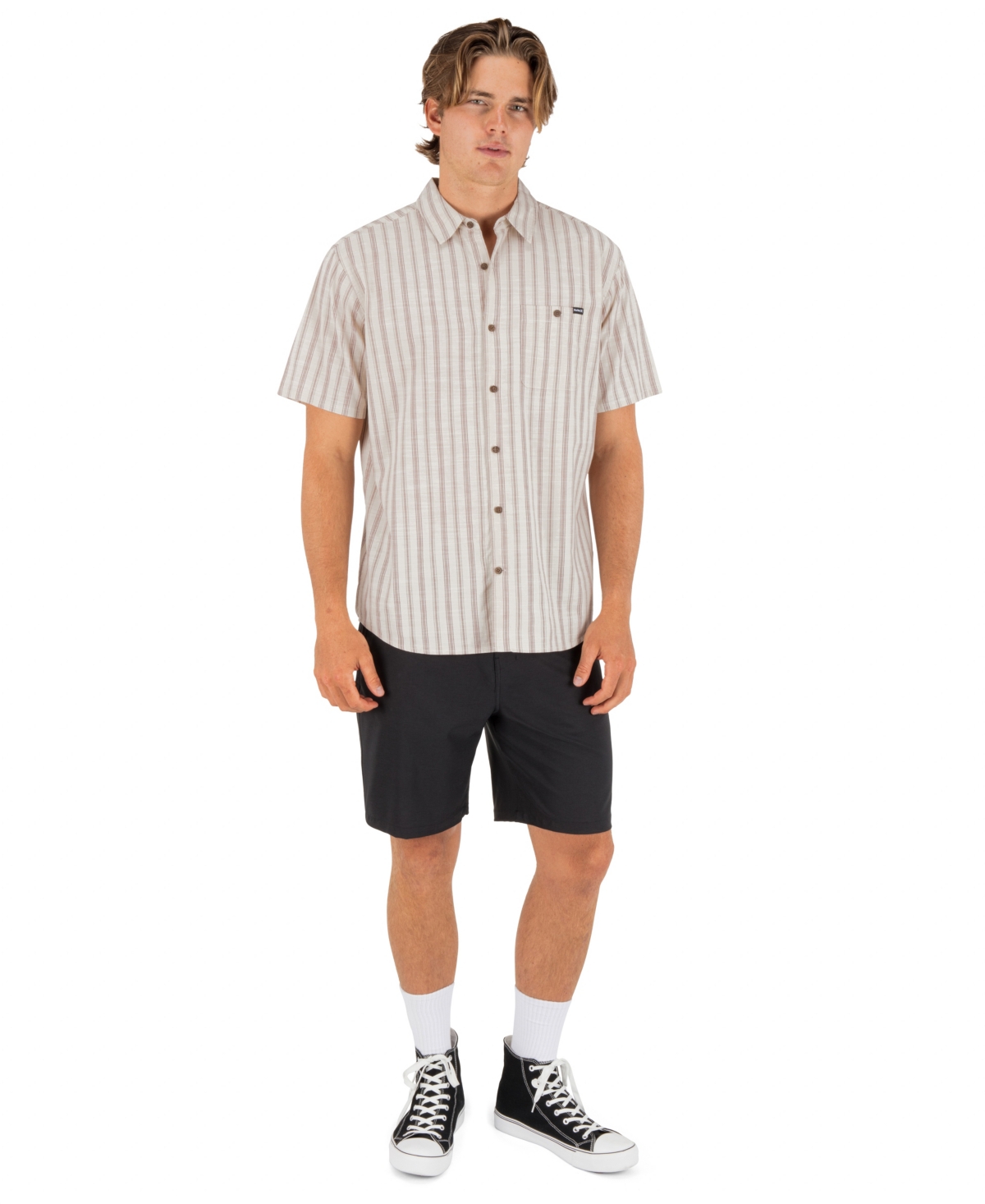 Hurley Men's Lido Stripe Short Sleeve Shirt