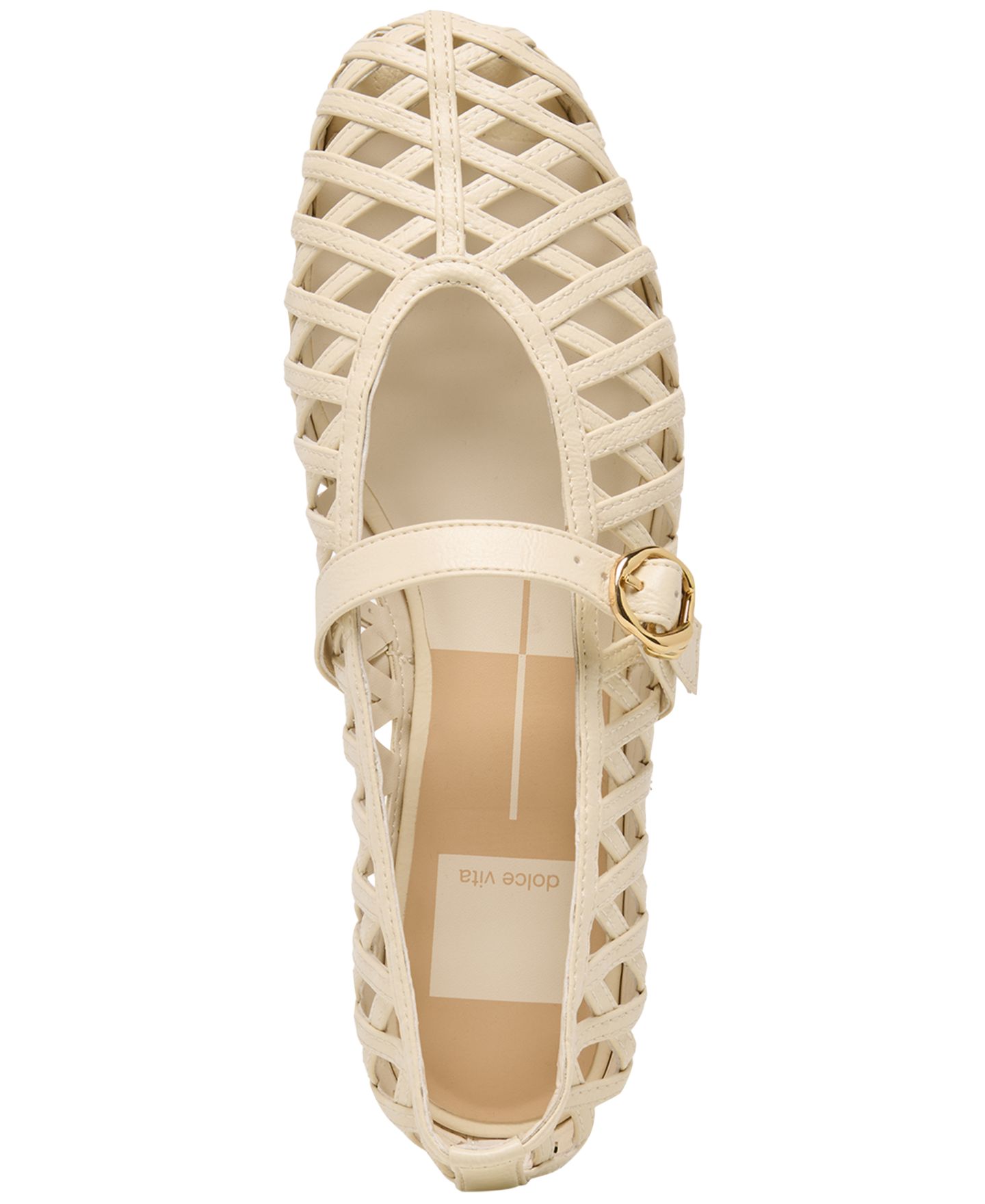 Женские балетки Dolce Vita Bodey Woven Round Toe Mary Jane Flats, цвет: Костяной — фото 4