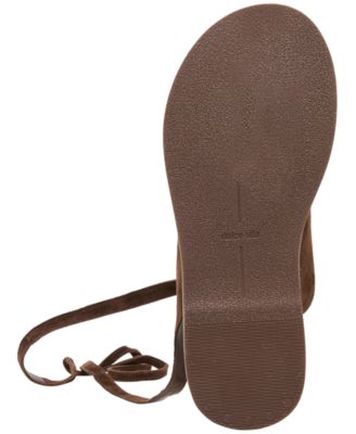 Women's Judy Lace-Up Ankle Wrap Embellished Flat Sandals