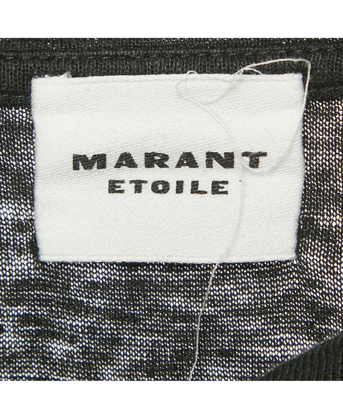Pre-Owned Isabel Marant Women's Etoile Black Zewel Logo Linen T-Shirt