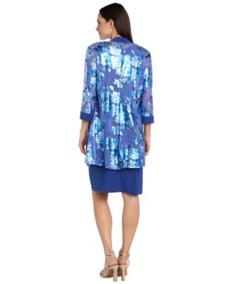 Petite Foil Jacket & Dress, 2-Piece Set