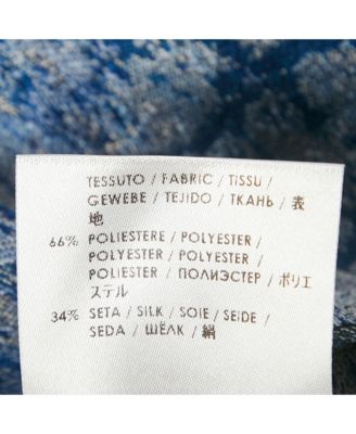 Women's Blue Jacquard Blouse