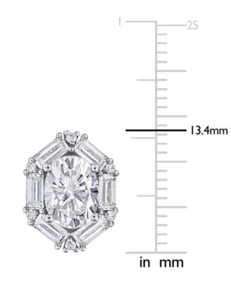 Moissanite (4-3/8 ct. t.w.) Cluster Earrings in Sterling Silver