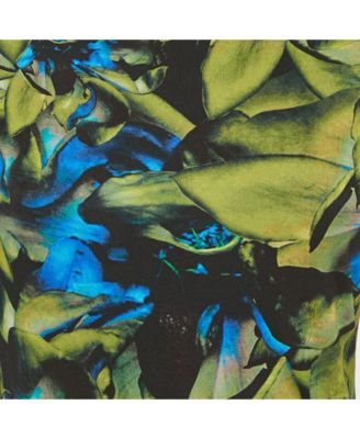 Women's Black/blue Printed Jersey Mini Dress