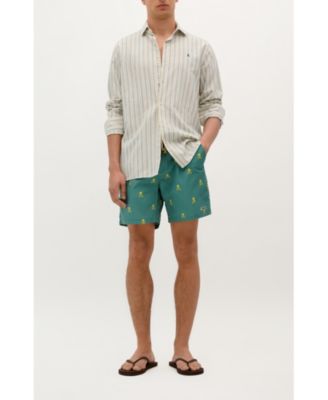 Men's Neon Skull Swimsuit