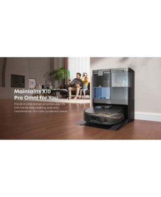 X10 Pro Omni Robot Vacuum and Mop Combo, 8,000 Pa Suction, + Official Floor Cleaning Solutions (2 Bottles