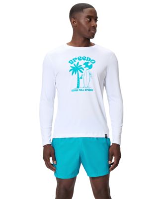 Men's Long-Sleeve Graphic Print Swim T-Shirt