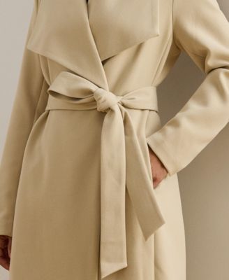 Women's Belted Wing Collar Trench Coat