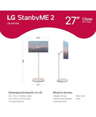 27" StandbyME 2 QHD Smart TV Portable Display with Adjustable Stand and Wi-Fi Streaming – 27LX6T