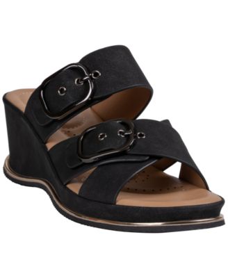Women's Olana Buckle Round Toe Wedge Sandals