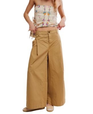 Free People Women's Silverlake Wide-Leg Chinos - Macy's