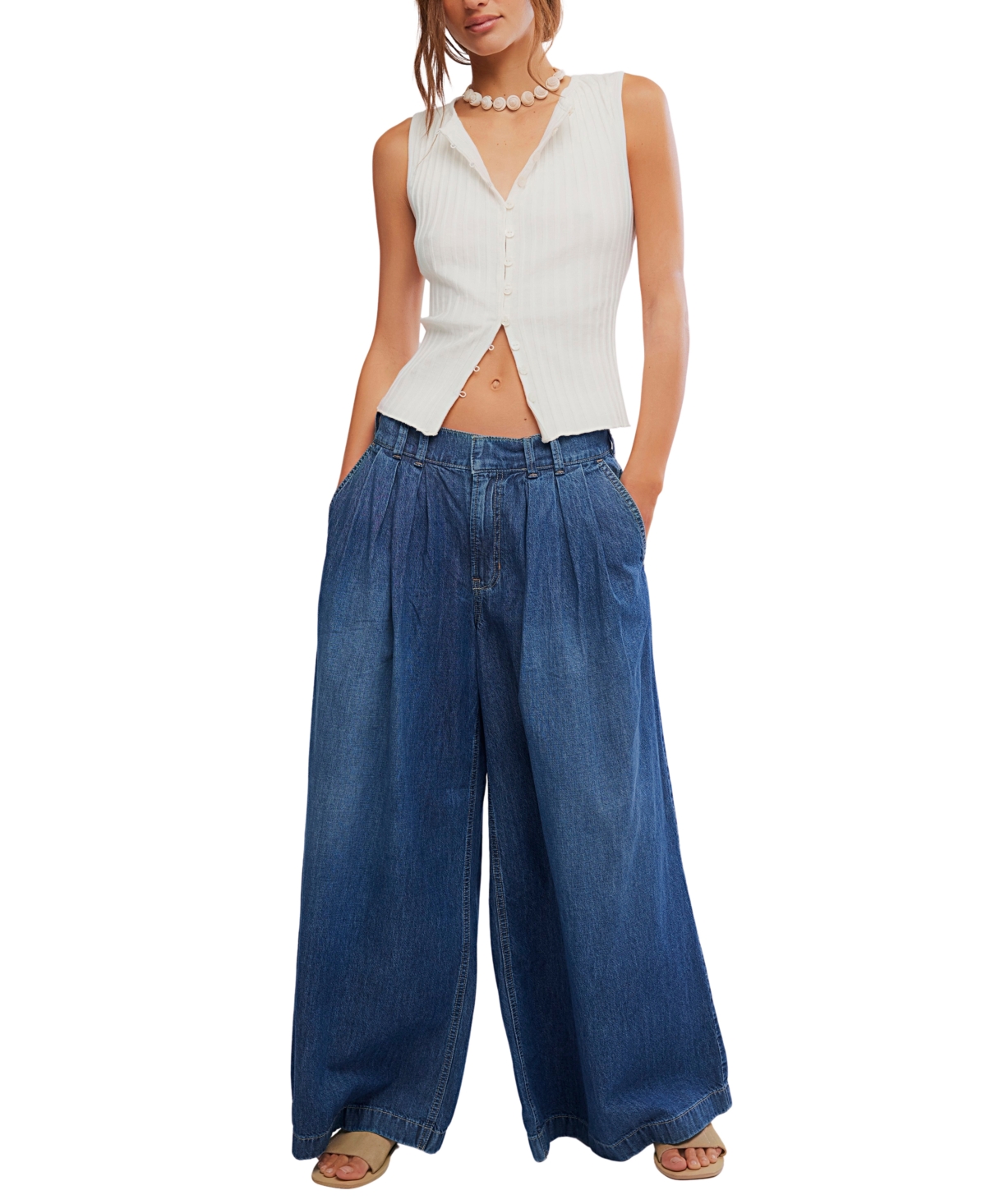 Free People Women's Scout Wide Leg Jeans