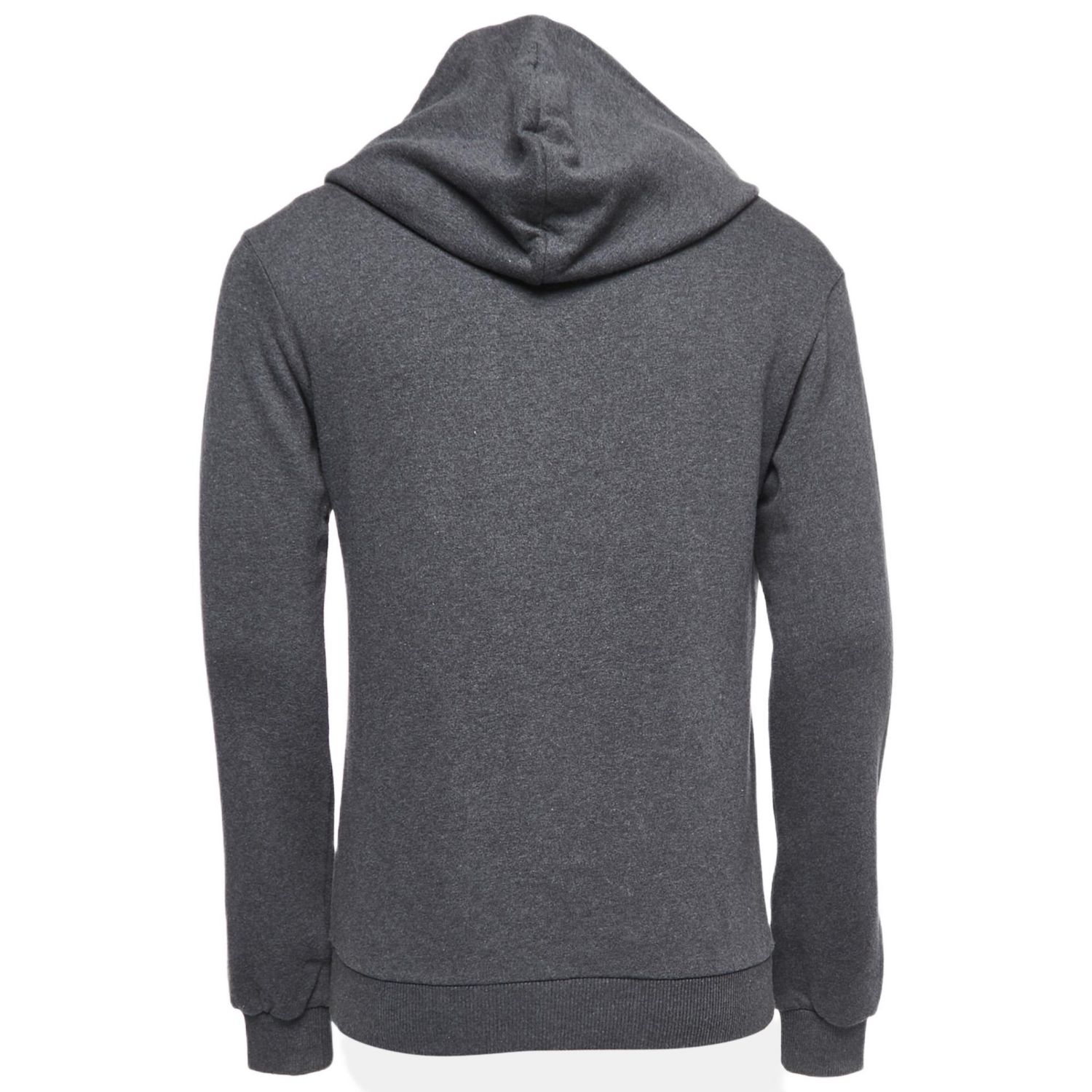 Men's Grey Cowboy Patch Cotton Hoodie