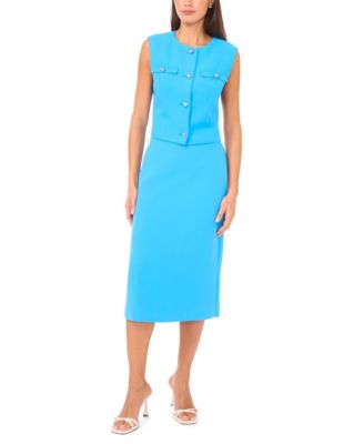 Women's Shoulder Pad Cropped Boxy Vest Top