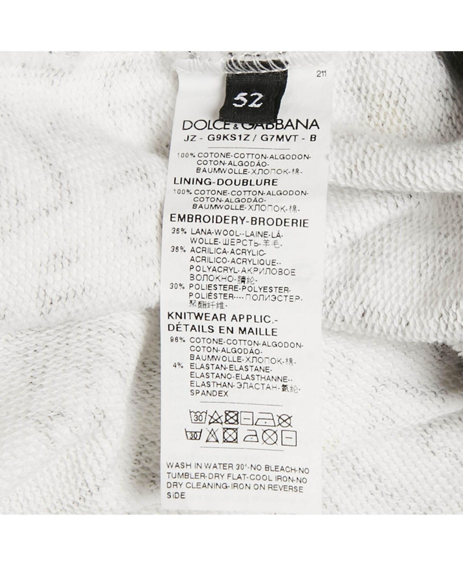 Men's White Graffiti Print Jersey Cotton Knit Sweatshirt