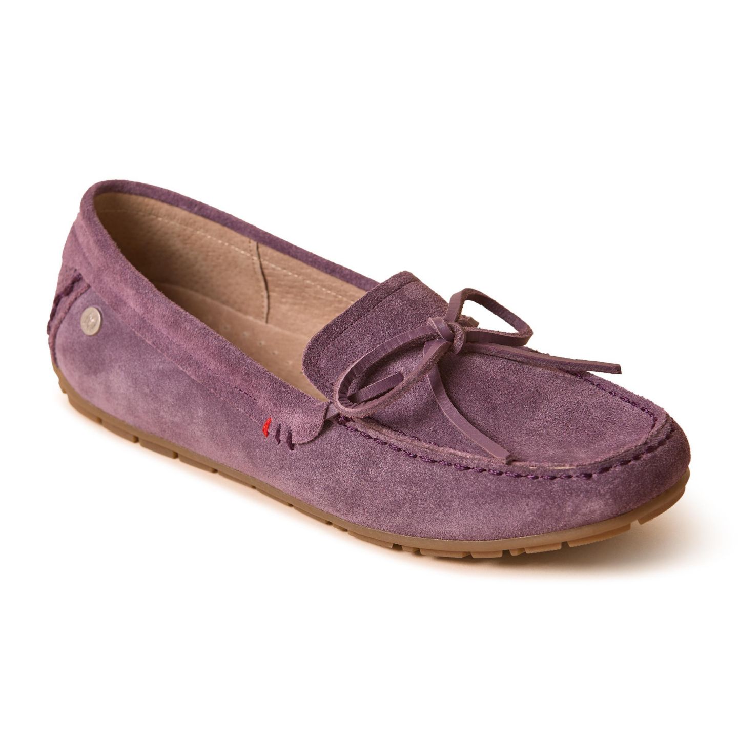 Женские туфли Minnetonka Suede Loafer Moc, цвет: Аметистовый — фото 1