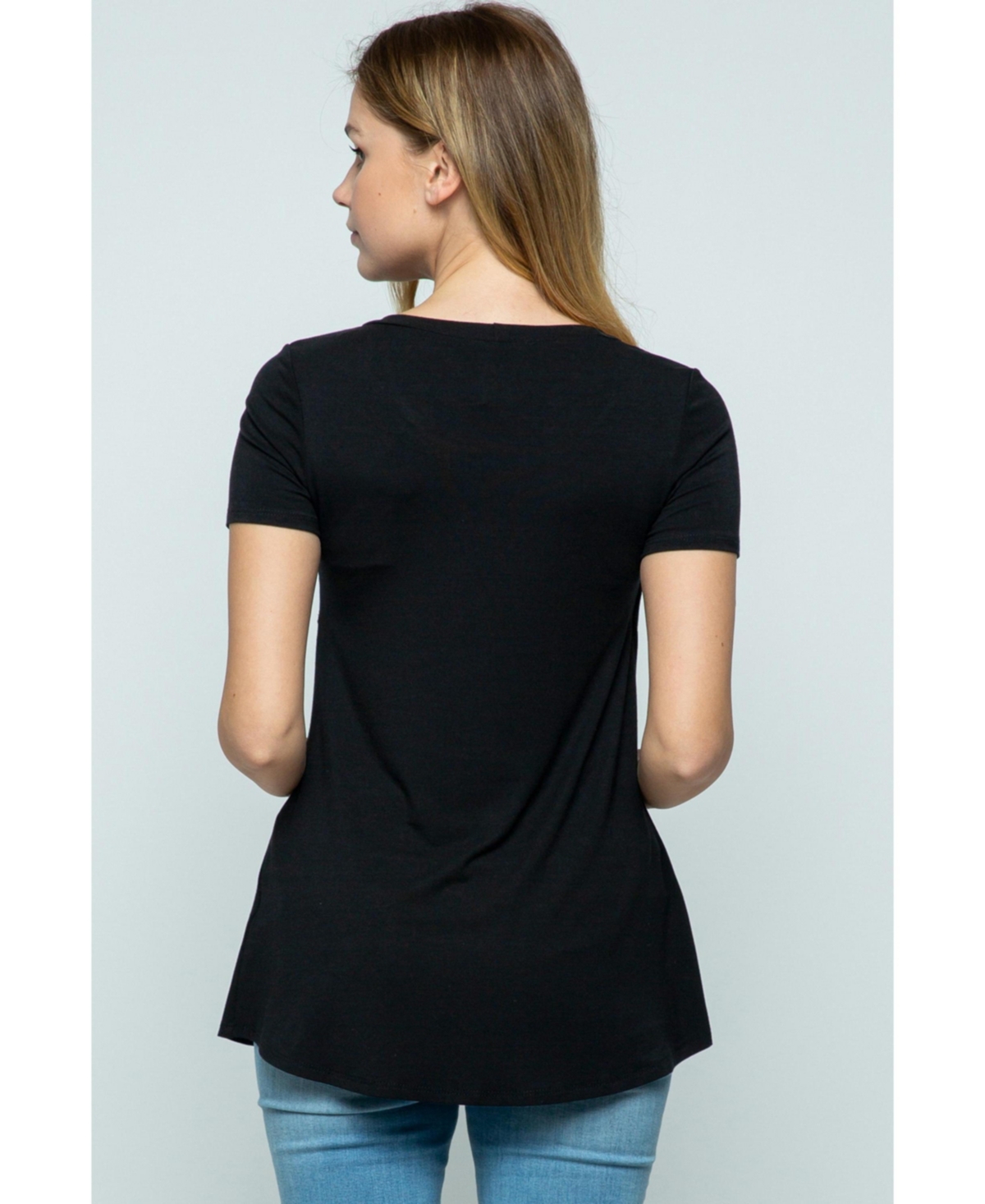 Hello Miz Maternity Short Sleeve Layered Wrap Nursing Top