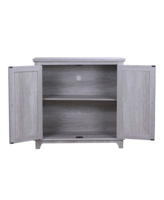 Elegant sideboard with 2 acrylic mirrored doors, laminate & MDF