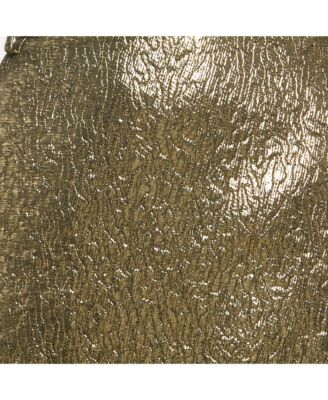 Women's Metallic Textured Lam&eacute Pencil Skirt