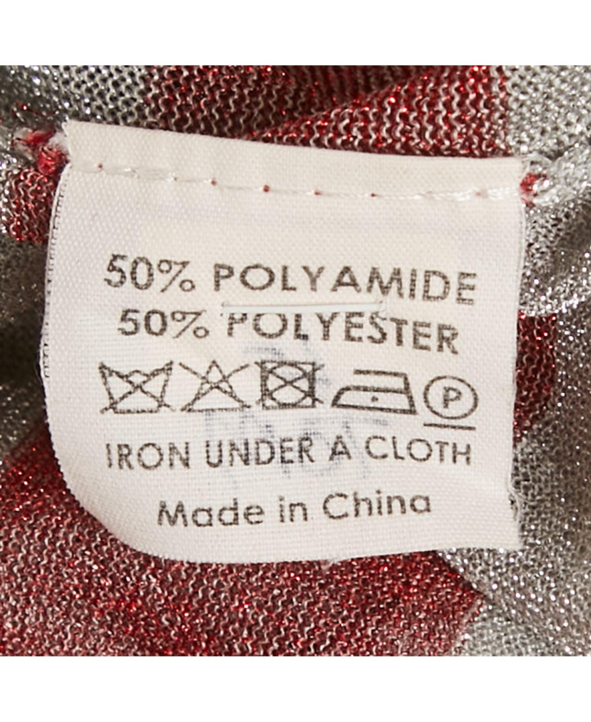 Pre-Owned Dries Van Noten Women's Red/grey Striped Lurex Knit Oversized T-Shirt