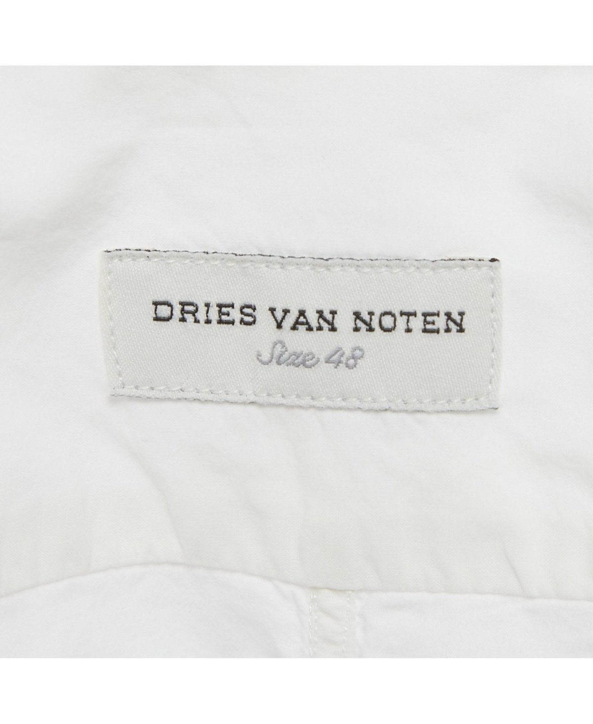 Pre-Owned Dries Van Noten Men's White Cotton Layered Sleeve Shirt