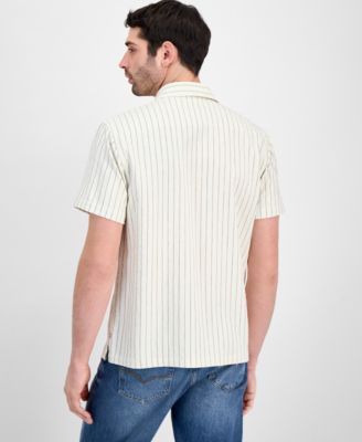 Men's Redford Stripe Woven Short-Sleeve Shirt
