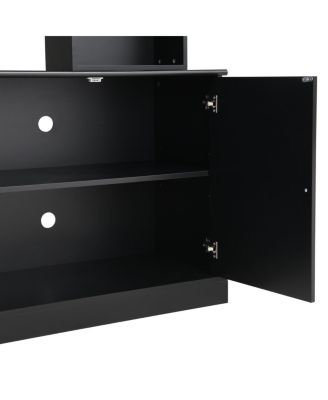 Elegant 4-Piece Entertainment Center with Bookshelf & TV Stand