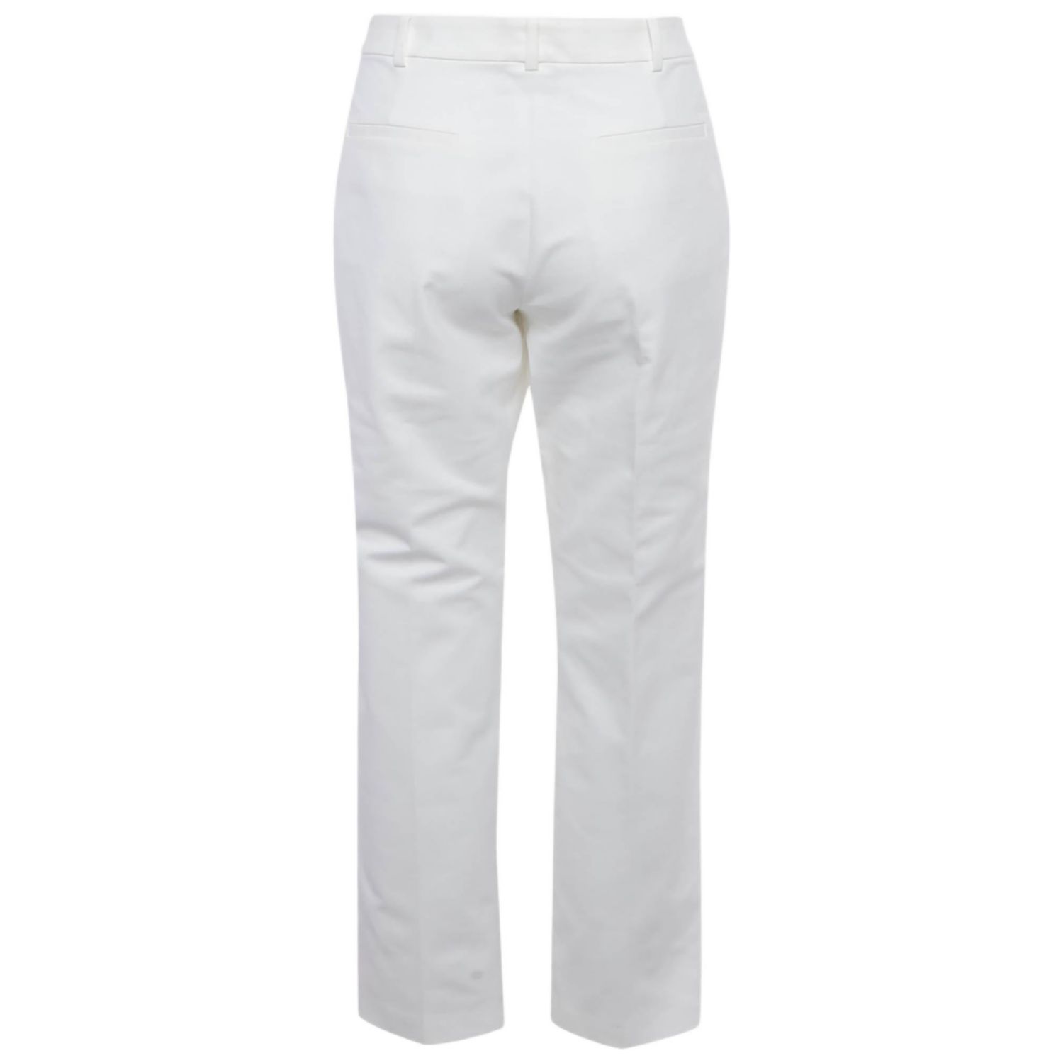 Women's White Taffeta Trousers