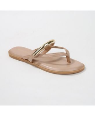 women's  Kara Metal Ring Thong Sandals