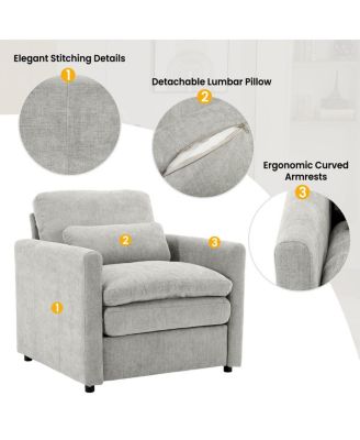  Cozy Upholstered Oversized Comfy Cloud Sofa