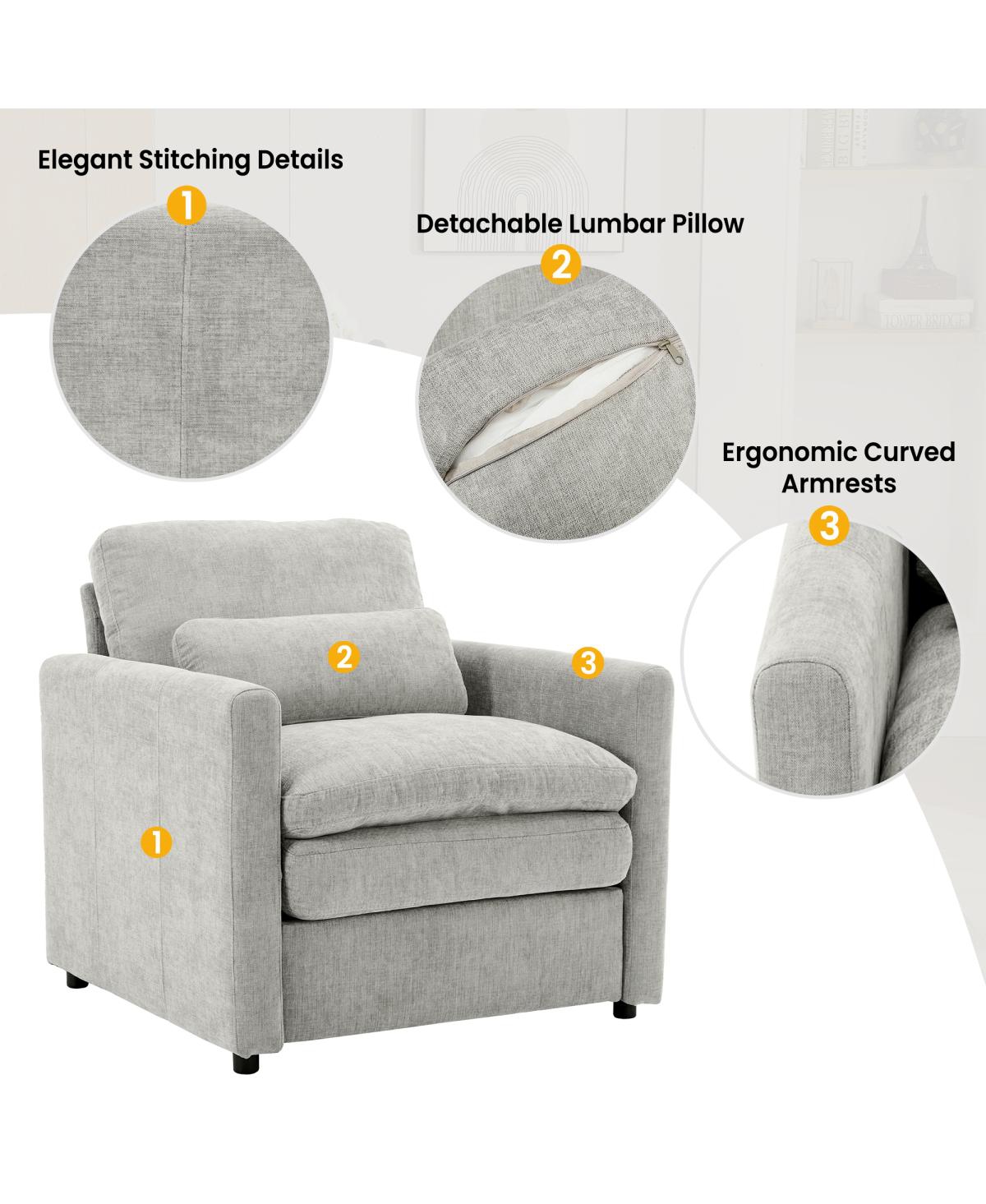 Streamdale Furniture Cozy Upholstered Oversized Comfy Cloud Sofa