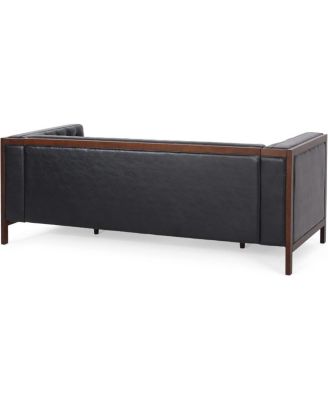 Contemporary Upholstered Sofa with Button-Tufted Diamond Stitching