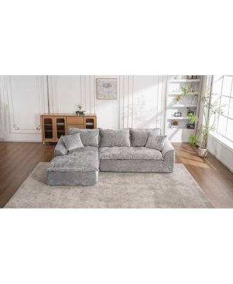 103" Cloud Sectional Couch w/ L-Shape Chaise, Modern Modular Sofa