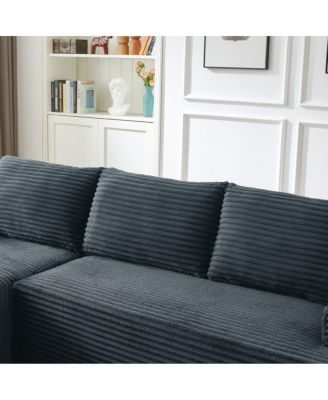 Streamdale L-Shaped Cloud Sectional Sofa, Deep Seat, Modular Sleeper, Dark Gray