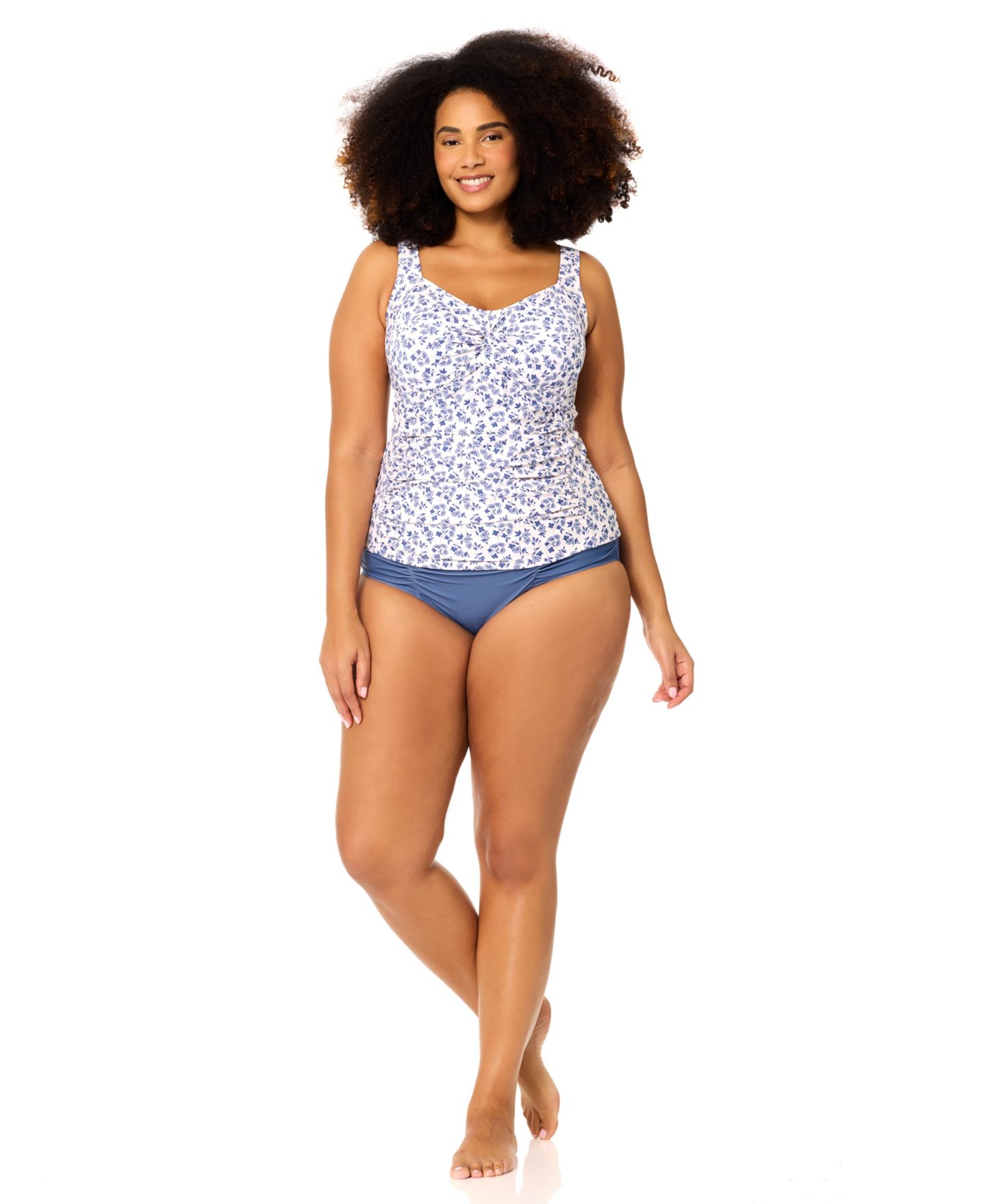 Верх бикини Tankini — Raisins Curve, цвет: Сланцевый синий — фото 3