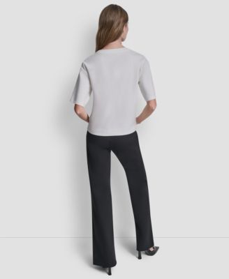 Women's Short-Sleeve Heart Script Logo Crew Neck Shirt