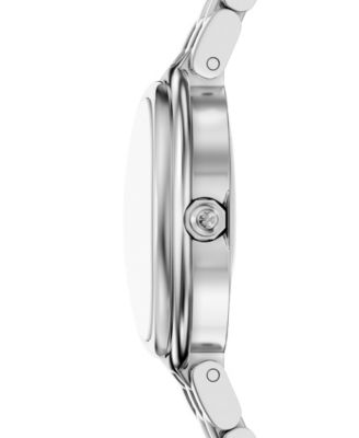 Women's The Oval Quartz Two-Hand Silver Stainless Steel Watch, 30mm