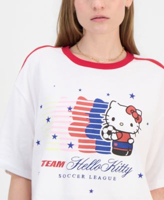 Juniors' Team Hello Kitty Soccer Jersey Graphic T-Shirt