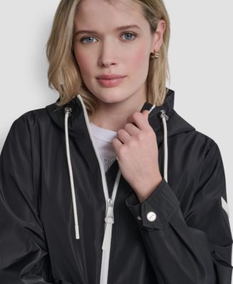Women's Sporty Anorak Hooded Raincoat