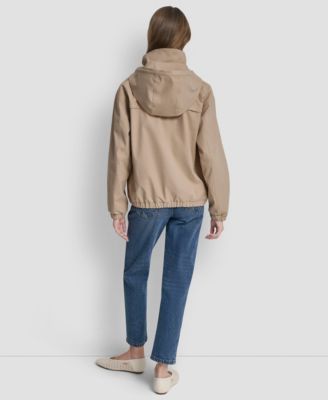 Women's Stand Collar Bomber Raincoat