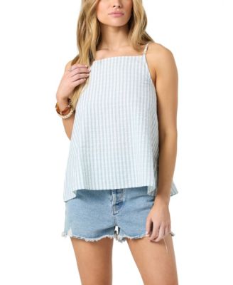 Juniors' Martina Plaid Pull-On Tank Top