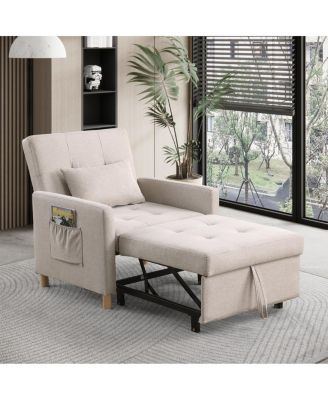 Convertible Sleeper Sofa Chair Bed with Pillow