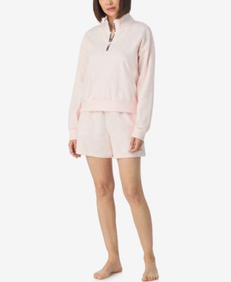 Women's Sleepwear Long-Sleeve Top & Boxers, 2-Piece Set