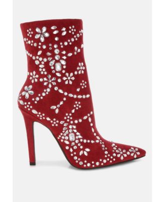 Women's Dunari Diamante Embellished Microfiber Boots