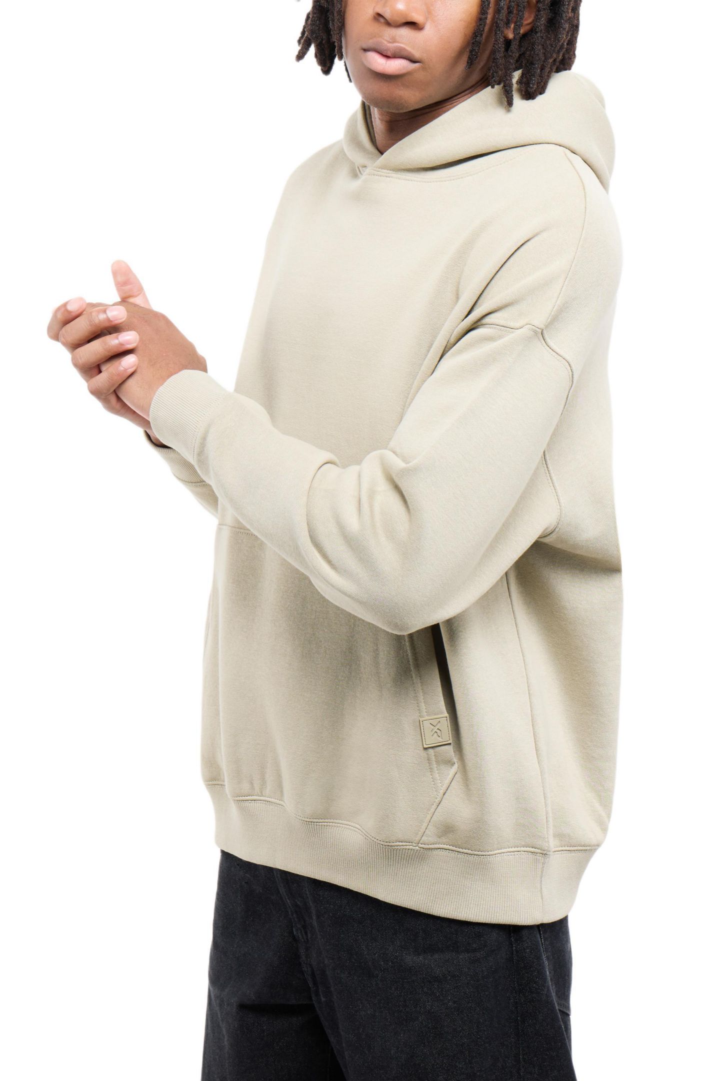 Мужское худи XRAY X RAY Oversized Drop-Shoulder Long-Sleeve Pullover, цвет: Бежевый, вариант 1 — фото 3