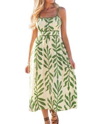 Women's Soft Sunshine Tropical Midi Beach Dress