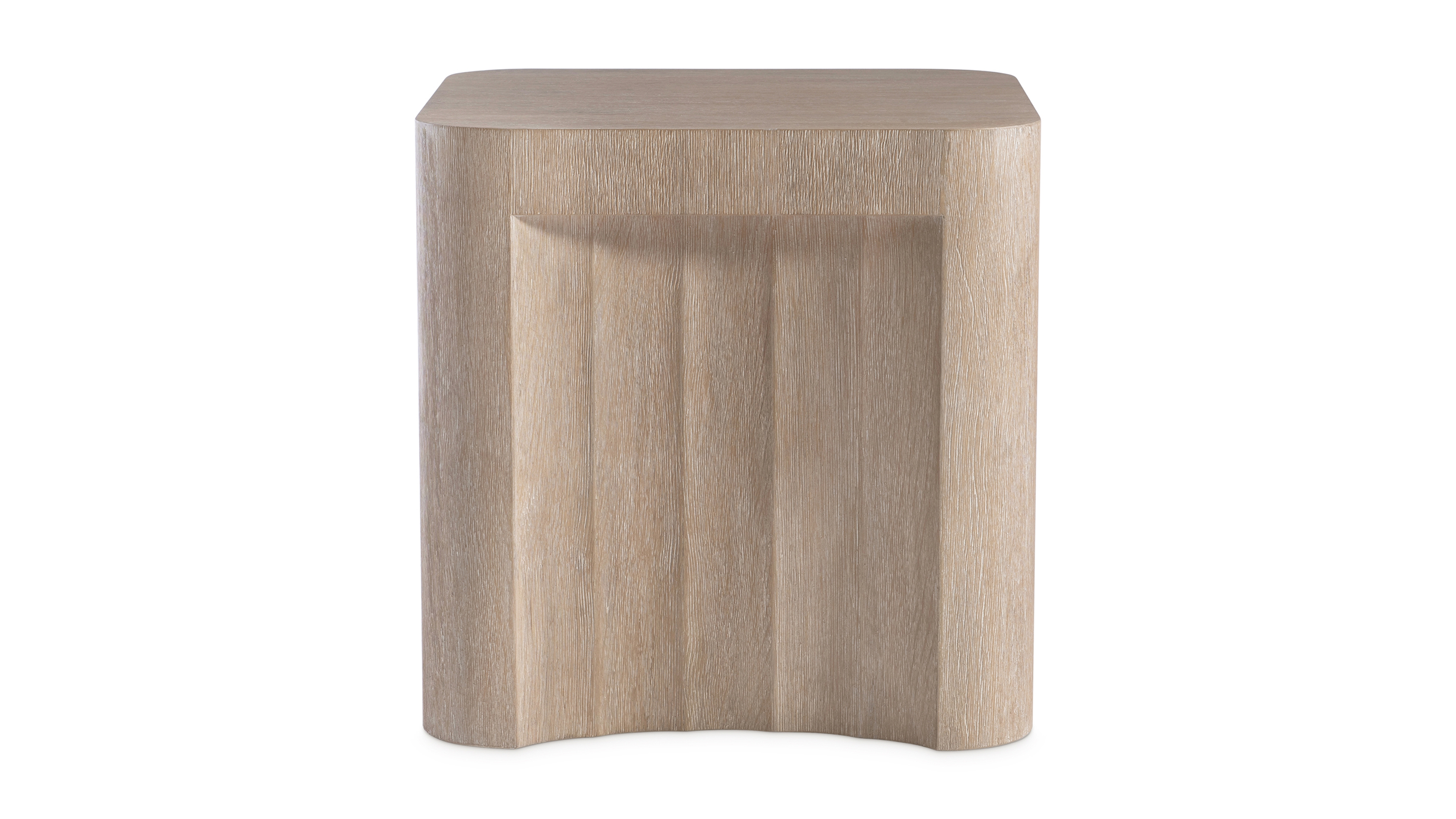 Bernhardt 22" Wood Loggia Scalloped Side Table